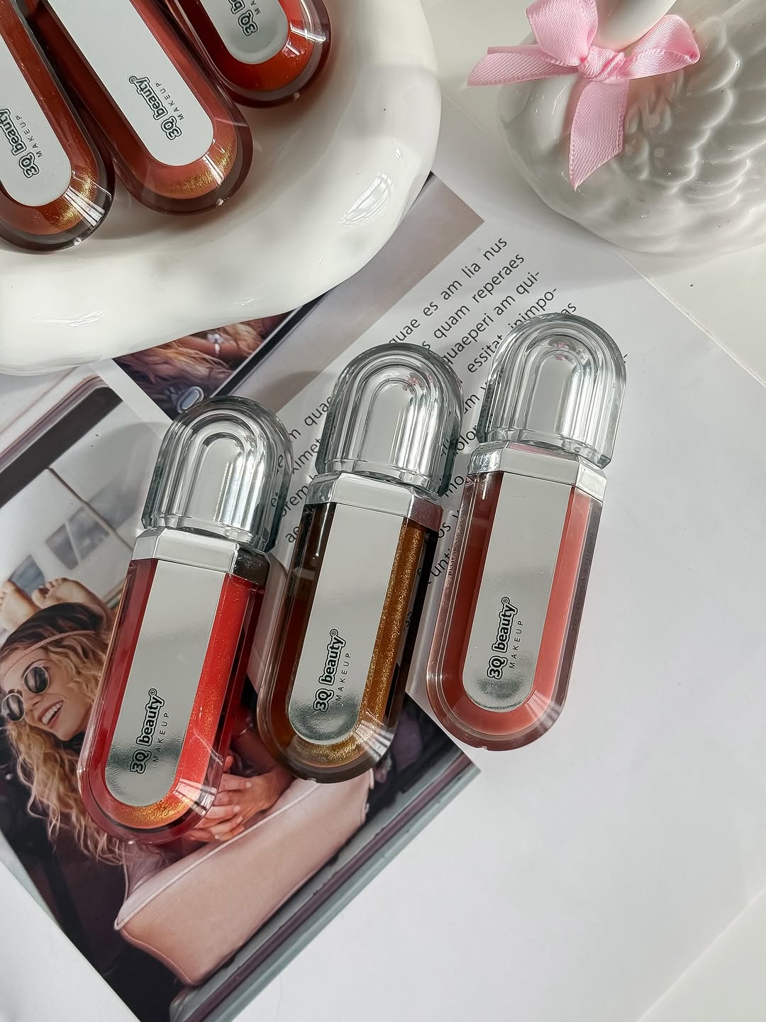 لیپ گلاس برند 3q beauty